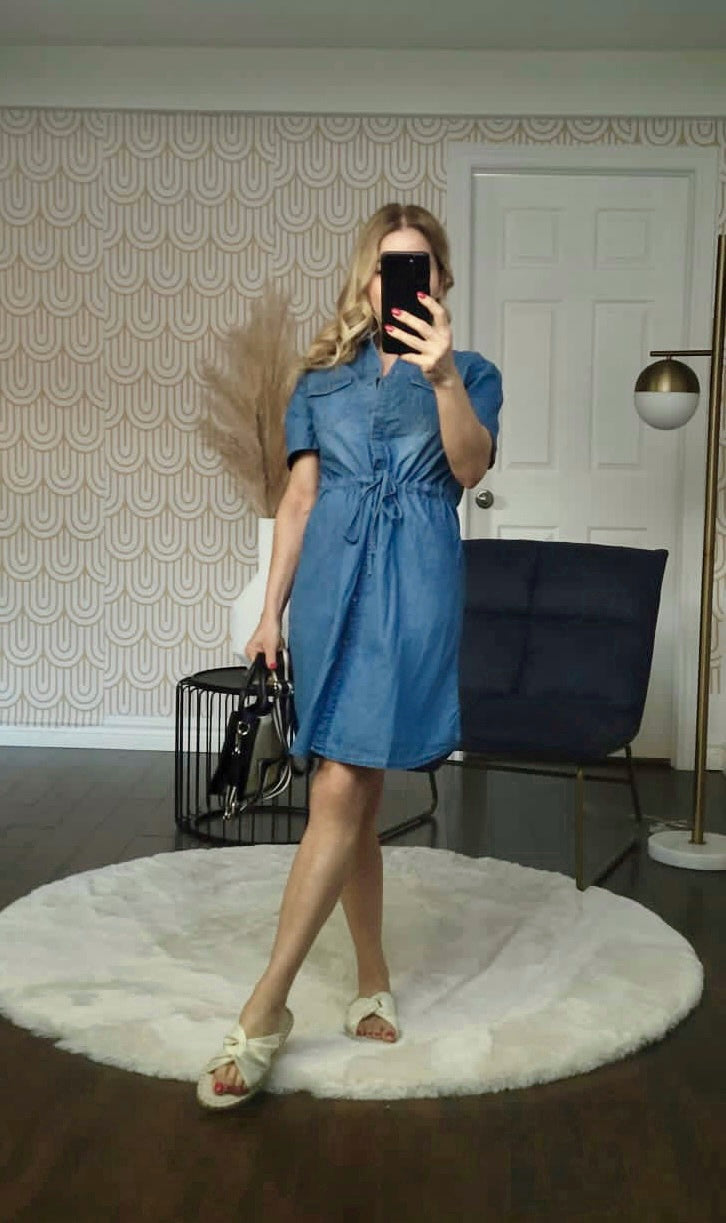 Chambray jean dress best sale