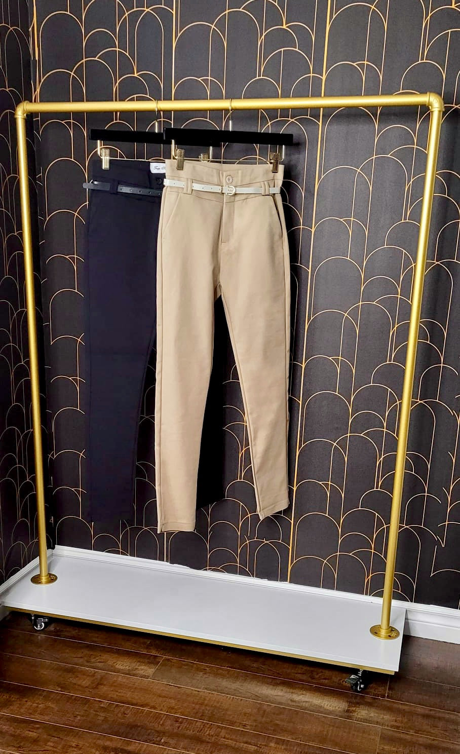 High Waisted Pants with Belt